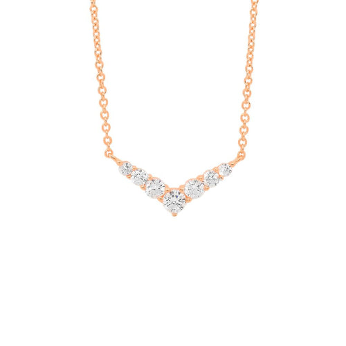 Sterling silver rose gold plated necklac