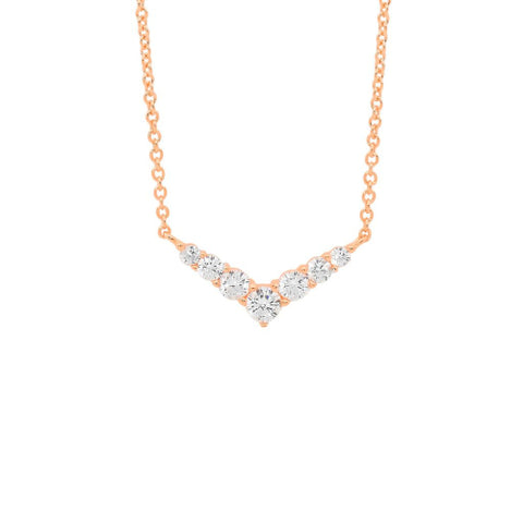 Sterling silver rose gold plated necklac