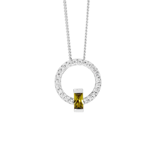 Sterling silver CZ necklace