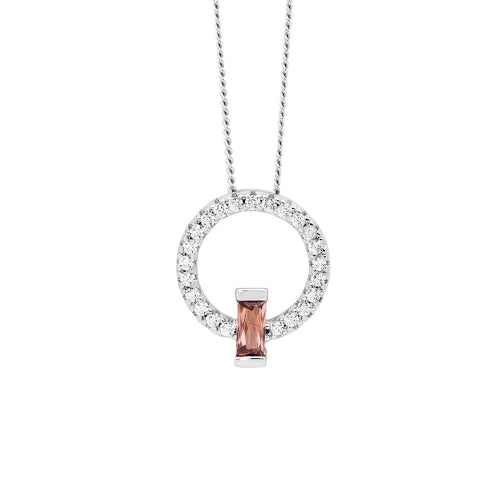 Sterling silver CZ necklace