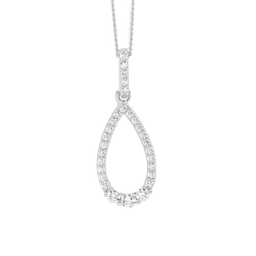 Sterling silver CZ necklace