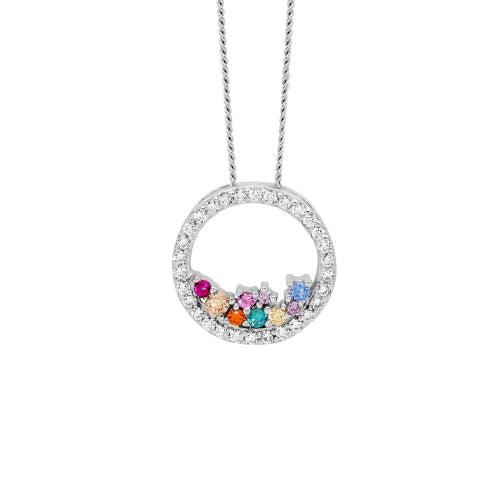 Sterling silver CZ necklace