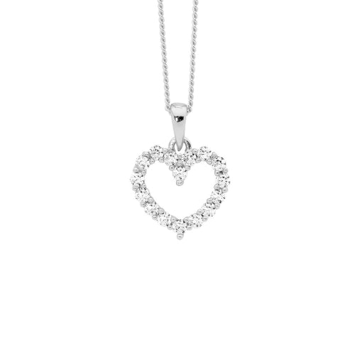 Sterling silver heart necklace