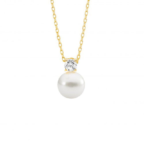 Silver & pearl necklace