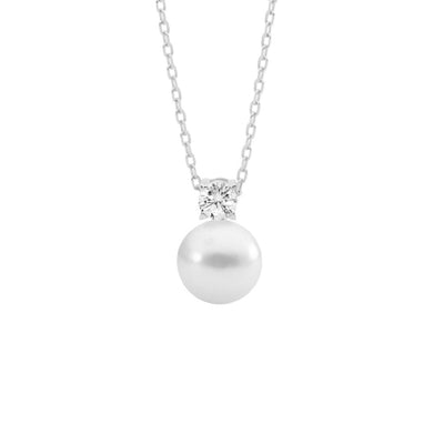 Silver & pearl necklace