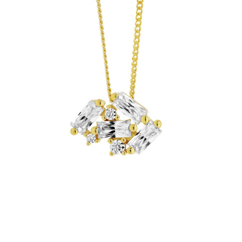 Staggered CZ pendant
