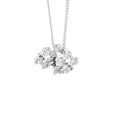 Staggered CZ pendant