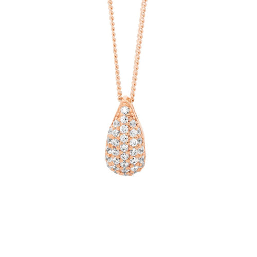 CZ tear drop necklace