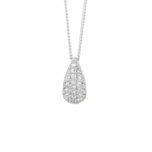 CZ tear drop necklace