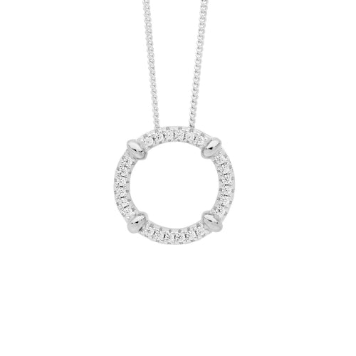 CZ Circle Pendant
