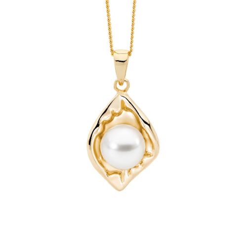 Gold Plated Pearl Necklace