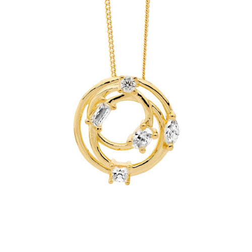 Gold Plated Cz Necklace