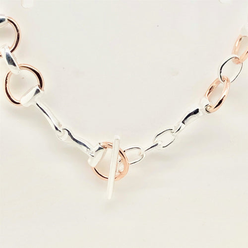 Sterling silver snaffle necklace