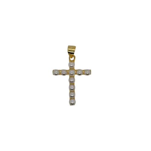 Pearl cross pendant