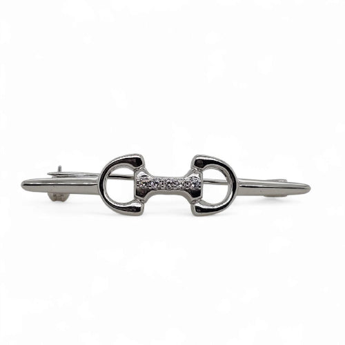 Sterling silver horseshoe brooch