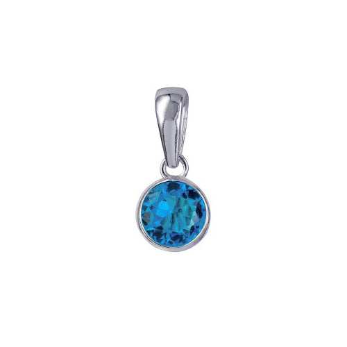 Sterling silver birthstone pendant