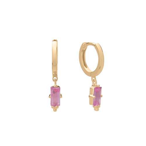 Hanging huggie earring