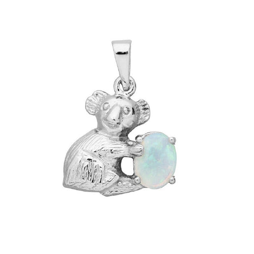 Sterling silver opal pendant