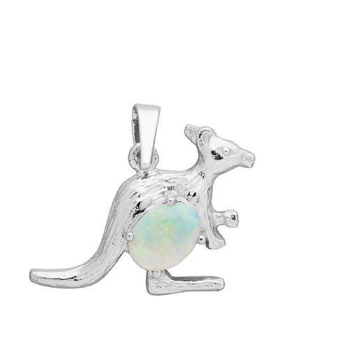 Sterling silver opal pendant