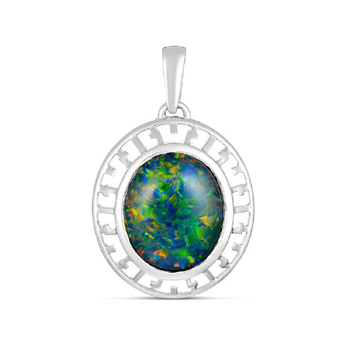 Sterling Silver Opal Pendant