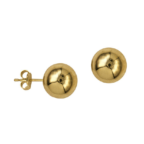 9ct 10mm ball studs