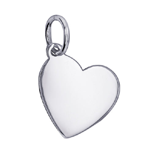 Heart Sterling silver disc pendant