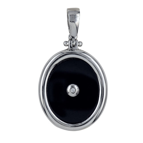 Sterling silver onyx enhancer