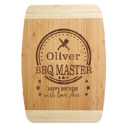 Engraved Two Toned Bamboo Board