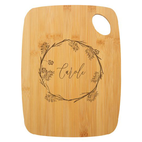 Engraved bamboo board