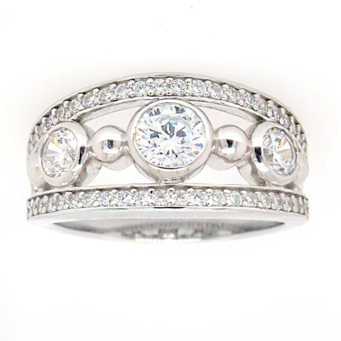 Sterling silver CZ ring