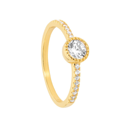 Sterling silver cubic zirconia ring