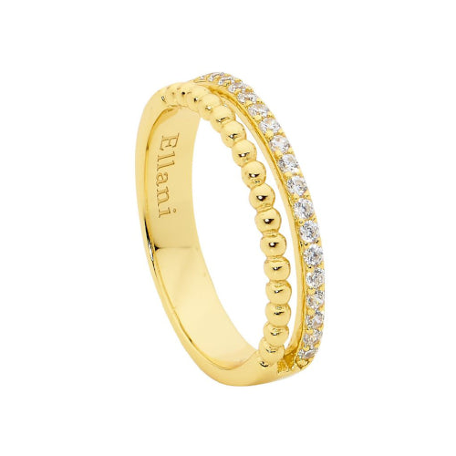 STERLING SILVER CZ BUBBLE RING