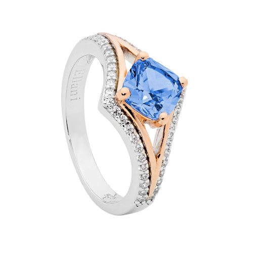 Sterling silver V shaped ring