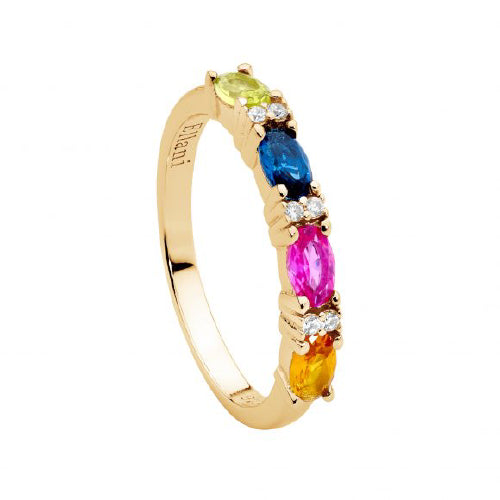 Multi colour cz ring