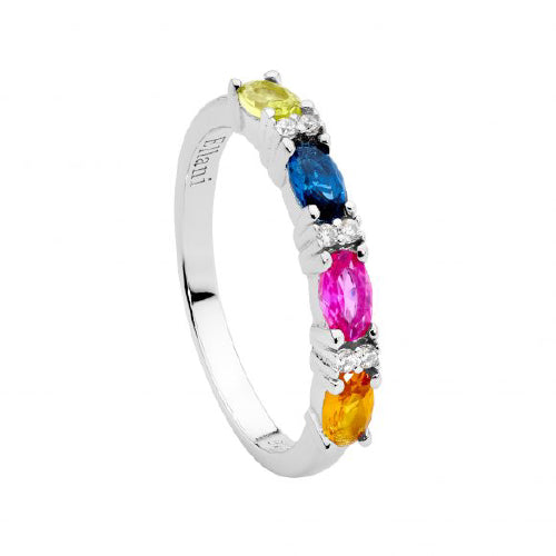 Multi colour cz ring