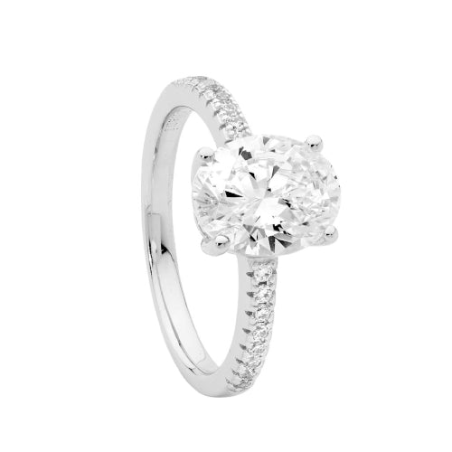 Oval Cubic Zirconia Ring