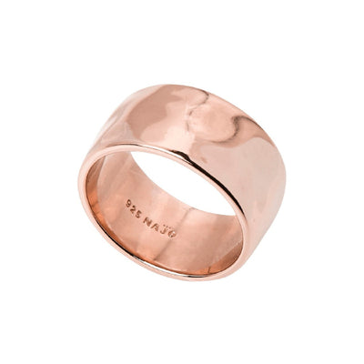 Beaten rose gold plated band