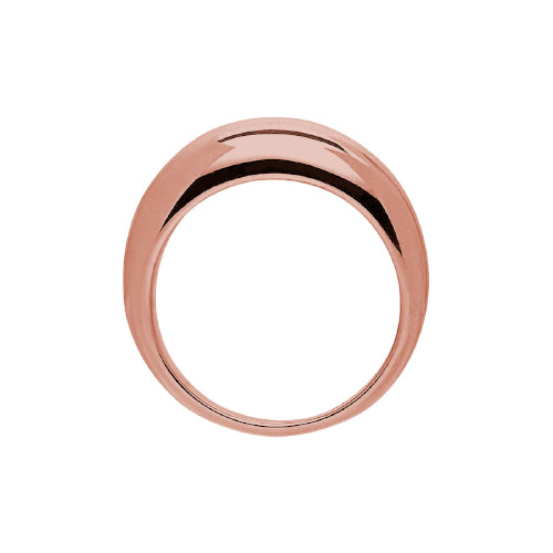 Rose gold plated dome ring