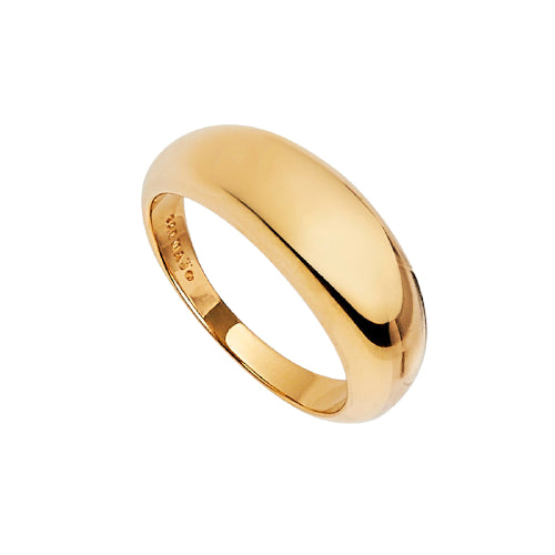 Yellow gold plated dome ring by Najo