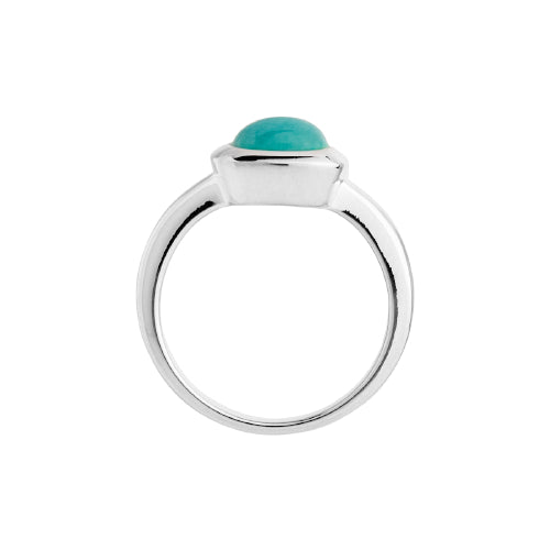 Amazonite silver ring