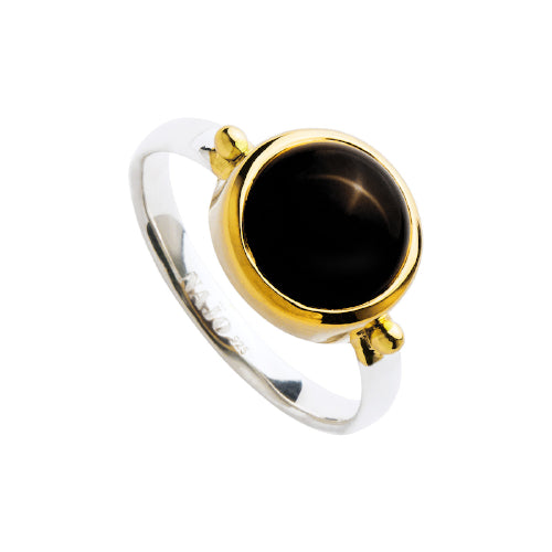 Black Onyx Bezel Set Ring