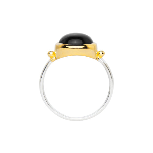 Black Onyx Bezel Set Ring