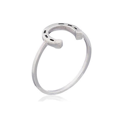 Sterling silver horseshoe ring.