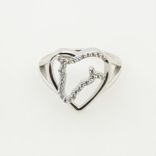 Sterling Silver cz ring.