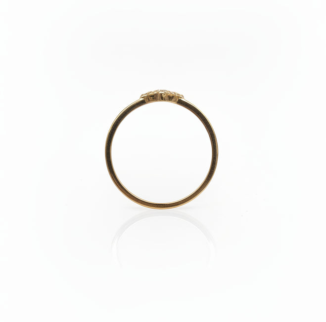 Gold plated evil eye ring