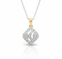9ct two tone CZ pendant