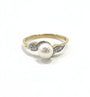 9ct Pearl & Diamond Ring