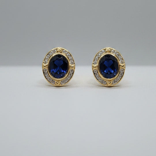 9ct Created Sapphire earrings