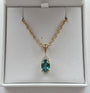 9ct Emerald & Diamond pendant