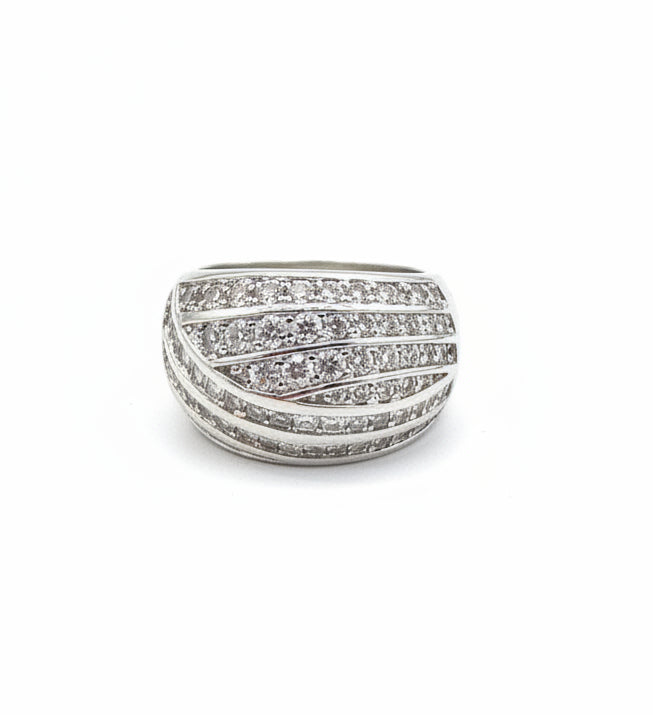 Sterling silver domed ring